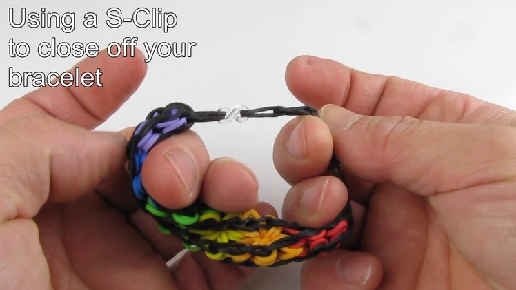 How to finish your Rainbow Loom Pattern with an "S" Clip