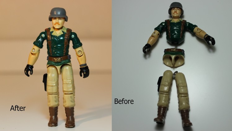 How to fix a G.I.Joe Action Force action figure using Rainbow Loom bands