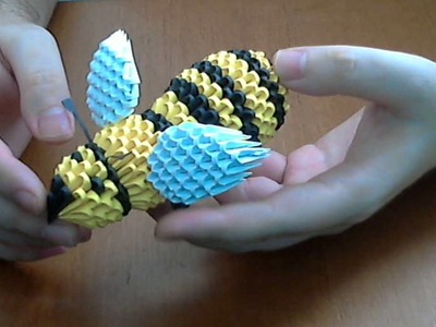How to make 3D Origami Honey-Bee part1