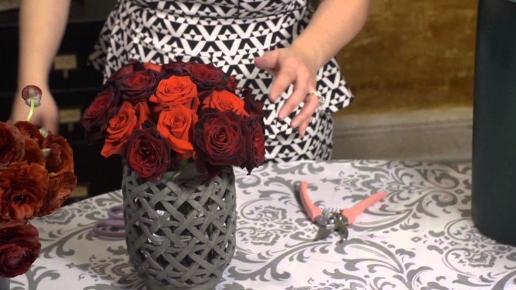 How to Make a Burgundy Red Floral Centerpiece : Event Flowers & Centerpieces