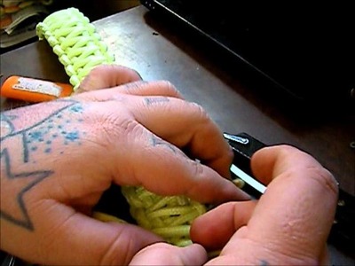 How to make a King Cobra braid paracord bracelet keychain or gun sling DIY survival