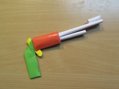 How to Make a Paper Poweful gun that shoots rubber - Easy Tutorials
