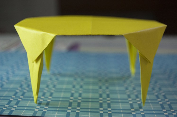 How to make a paper table origami
