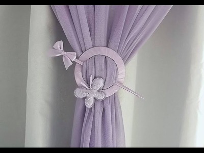 HOW TO MAKE CURTAIN TIE-BACK FROM OLD CD PLAYER