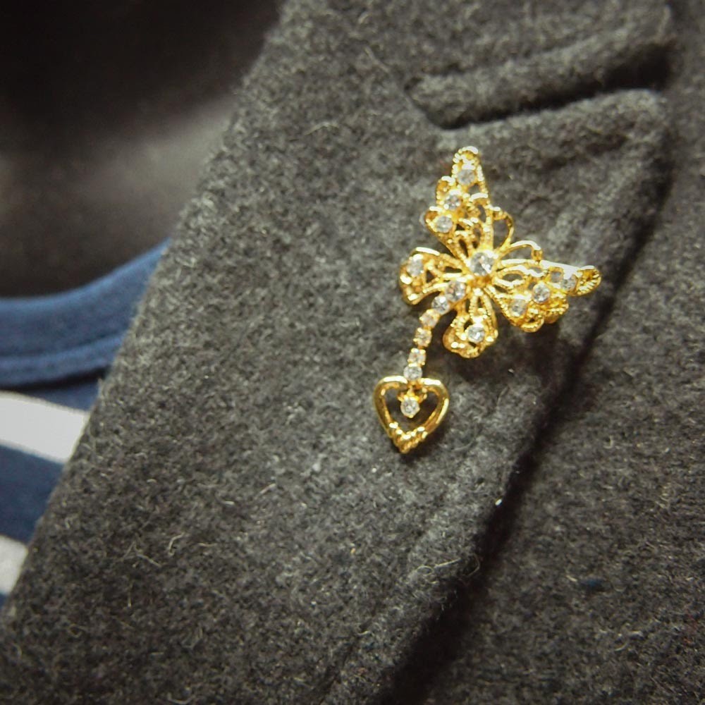 How to make man brooch with easy step for tie or coat