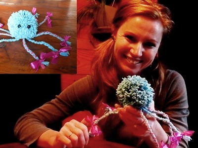 How to make pom pom octopus from old t shirt