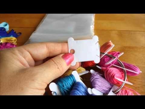 How to organize embroidery floss and wind on bobbins