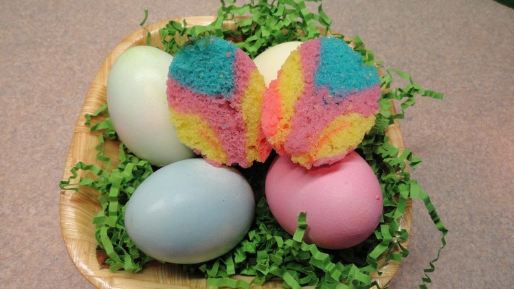 Tie-Dye Easter Cupcakes Baked in Egg Shells