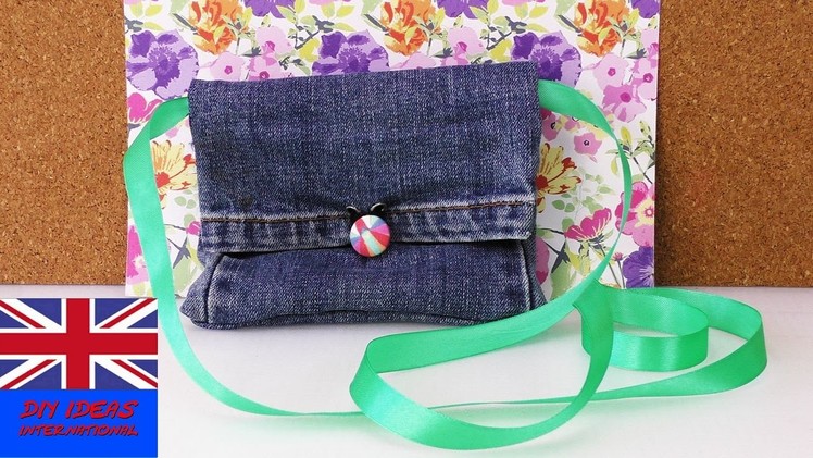 Upcycling: How to make a purse.bag out of some old jeans - DIY Tutorial in English