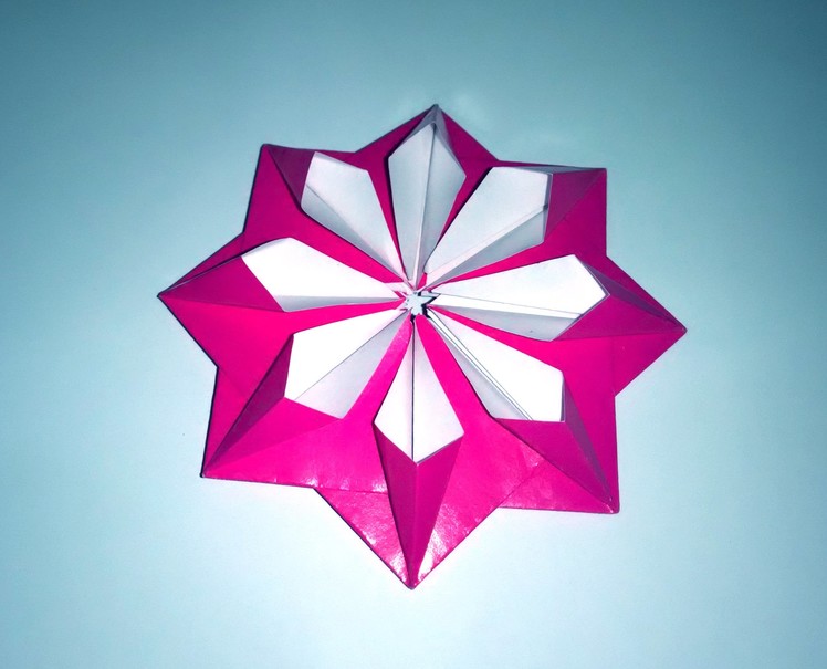 Very easy paper flower - 3d Paper flower decor. Origami modular flower