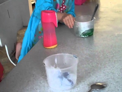 You can make paint EASILY with corn flour + food colouring