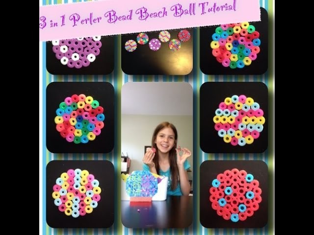 3 in 1 Perler Bead Beach Balls Tutorial! ♫
