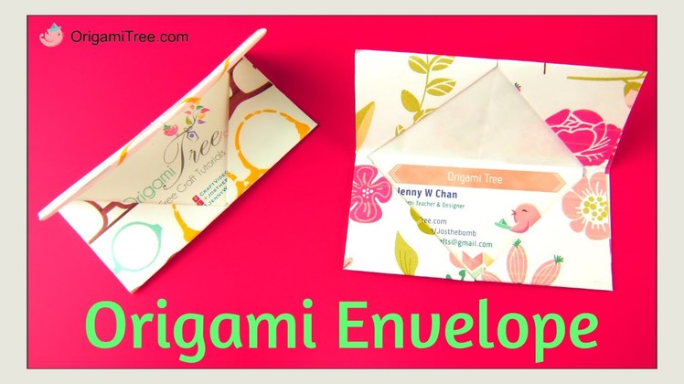 Back to School Crafts - Origami Envelope & Business Card Holder - Easy Origami DIY Paper Craft