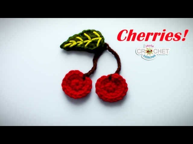Crochet Cherries Applique Tutorial - Back To School Fun!
