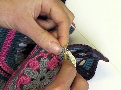 Crochet Tutorial - Joining Motifs With WS together for Lisa Richardson Crochet Along