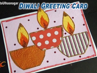 DIY Diwali Greeting Card | How To Make | JK Arts 699