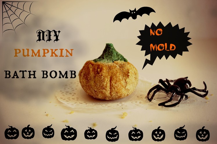 DIY pumpkin bath bomb without citric acid