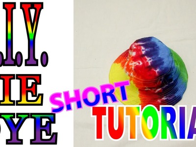 Easy Rainbow Bucket Hat Tie Dye [Short Tutorial]