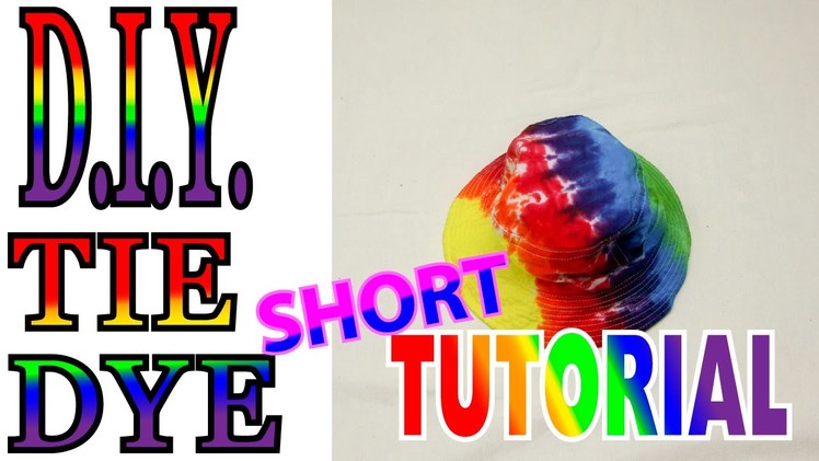 Easy Rainbow Bucket Hat Tie Dye [Short Tutorial]