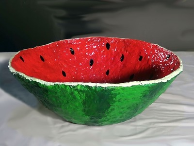 Fruteira de papel machê - Fruit bowl of paper mache - tazón de frutas Sandía de papel maché