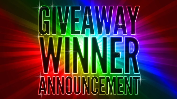 Giveaway Winner Announcement - Rainbow Bead Kit