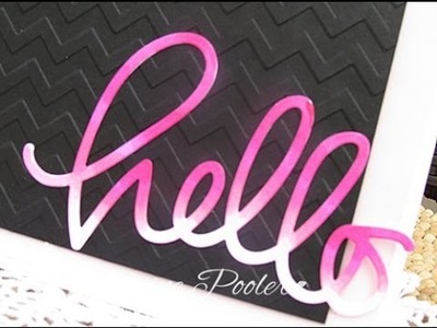 Hello Die Cut with Hot Pink Ombre Copic Markers