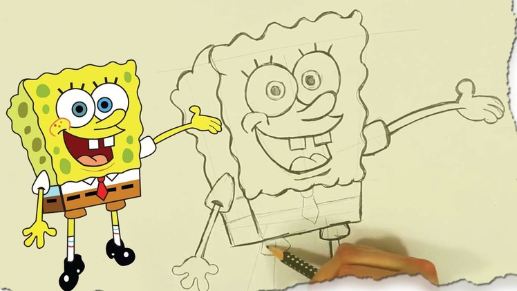 How to Draw SpongeBob SquarePants by HooplaKidz Doodle | Drawing Tutorials