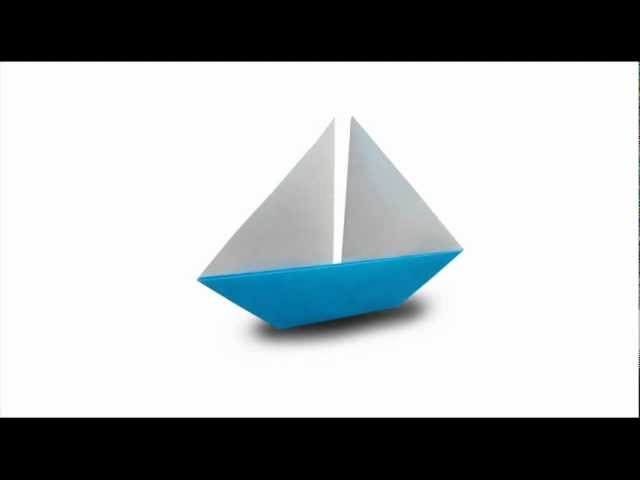 How to fold an Origami Sailboat