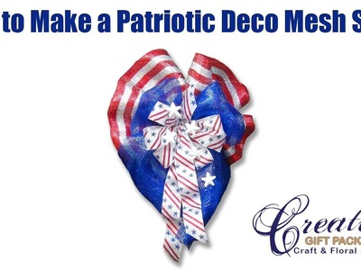 How to make a Patriotic Deco Mesh Swag