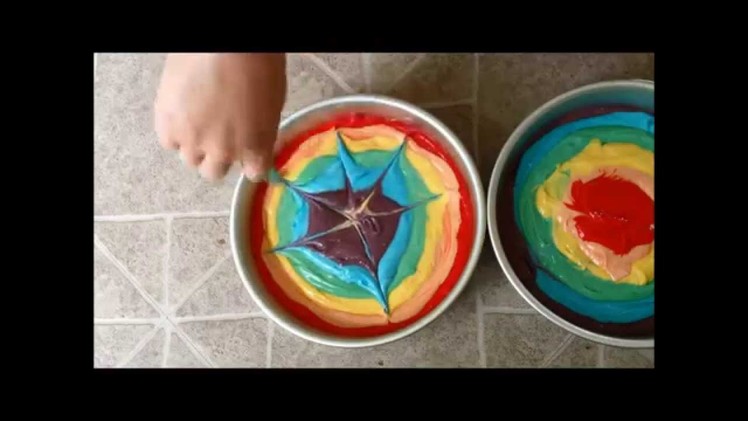 How to Make a Rainbow Tie-Dye Cake
