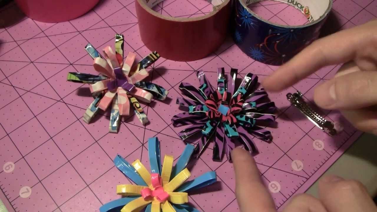 How to make Duct tape Firework Loop hair clips!