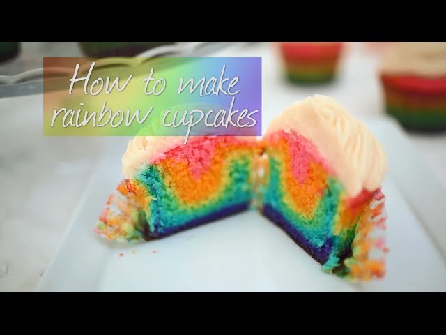 How to make rainbow cupcakes | Video recipe