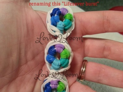 My new "Lifesaver Burst" Rainbow Loom Bracelet.How To Tutorial