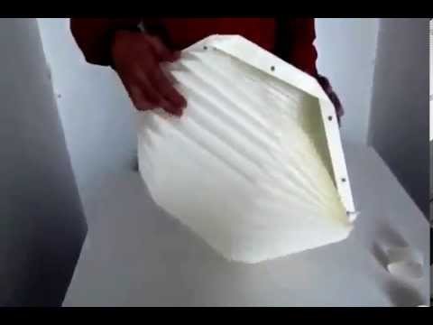 Origami paper lamp assembly instructions.