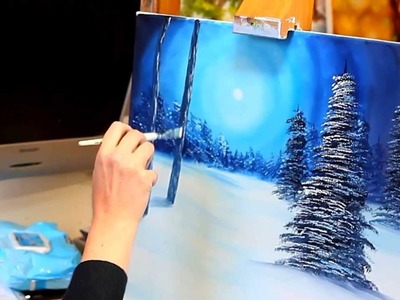 Paint with Maz - Silent Night - Full Step by Step Tutorial