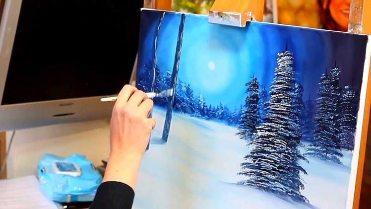 Paint with Maz - Silent Night - Full Step by Step Tutorial