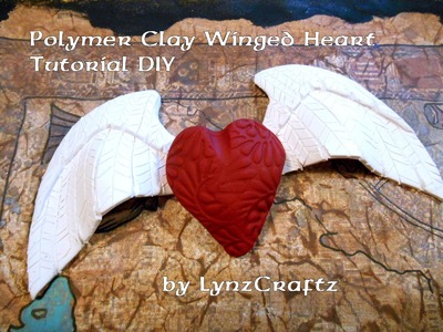 Polymer Clay Winged Heart tutorial DIY
