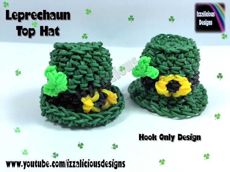 Rainbow Loom 3D Leprechaun Top Hat Charm - Hook Only.Loomless (loom-less)