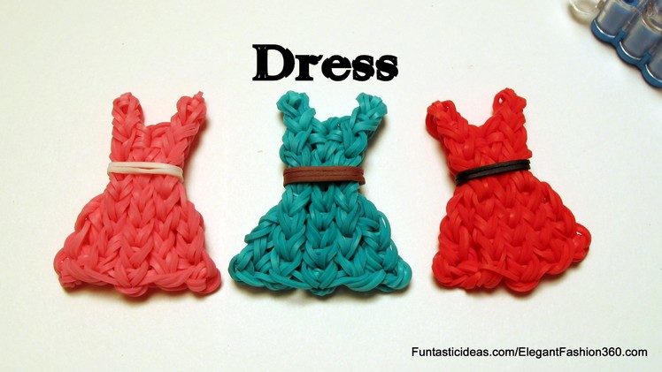 Rainbow Loom Bands Dress emoji.emoticon charm - How to - Mother's Day