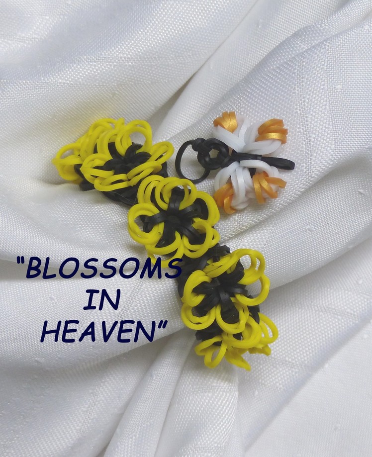 Rainbow Loom Bracelet - Original Design - PART 2 - "BLOSSOMS IN HEAVEN" (ref # 3Soo)