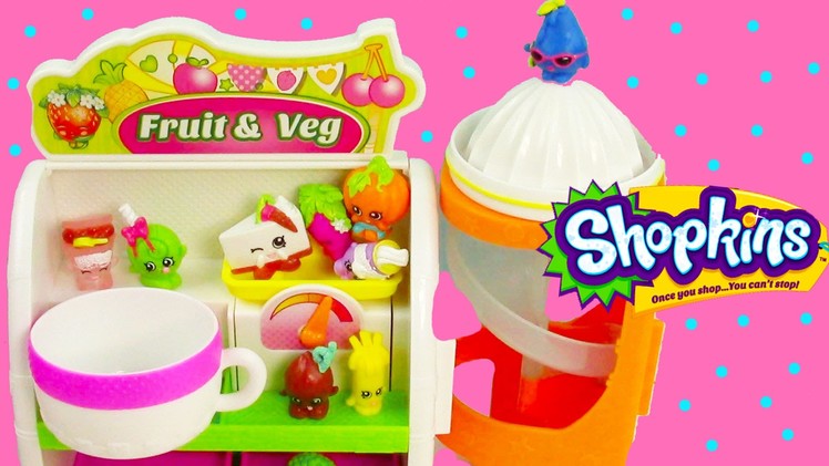 Shopkins Season 1 Easy Squeezy Fruit & Vegetable Stand Slide Playset Exclusive Unboxing Review