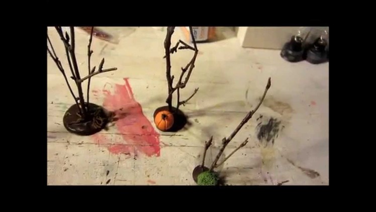 Spooky Town DIY Trees for Landscaping