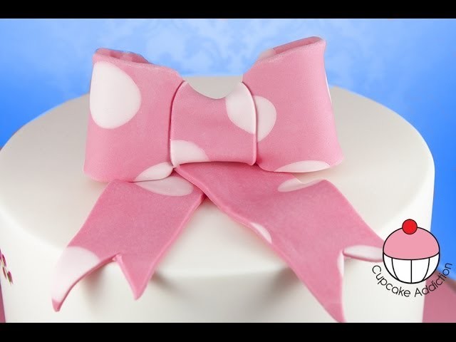 Sugar Bow Tutorial - How to make a Fondant Bow for Cakes & Cupcakes - by Cupcake Addiction