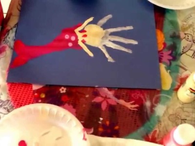 Summer Craft- Handprint.Footprint Mermaid
