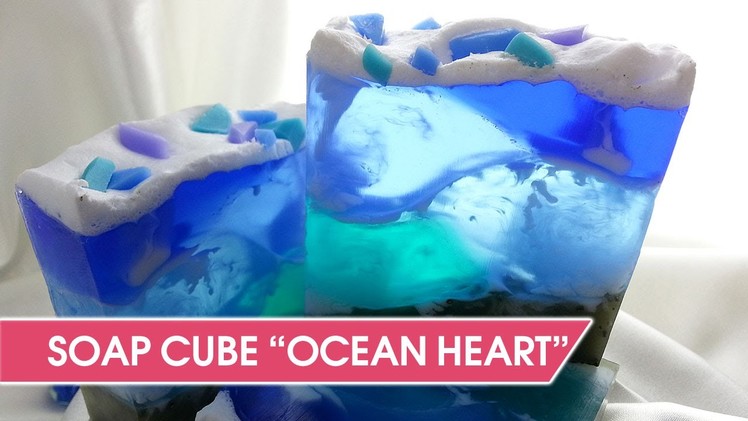 Swirl Soap Tutorial - How To Make soap-cube "Ocean Heart"