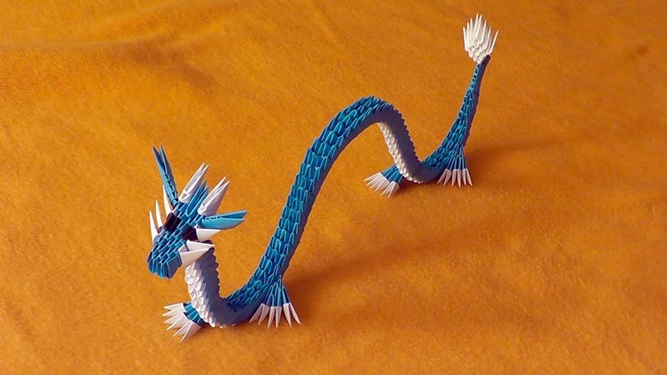 3D origami Chinese dragon tutorial (video with a surprise ending)