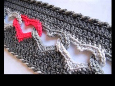 Crochet heart chain