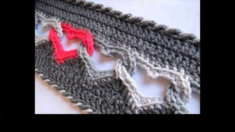 Crochet heart chain