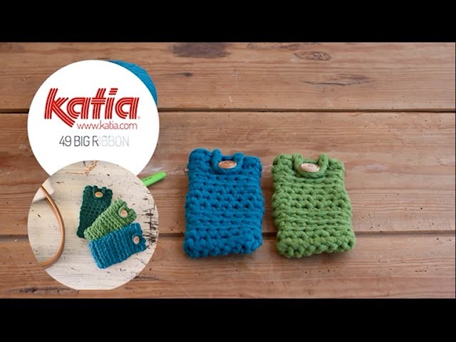 DIY Big Ribbon: Funda móvil ganchillo · Cell phone crochet cover