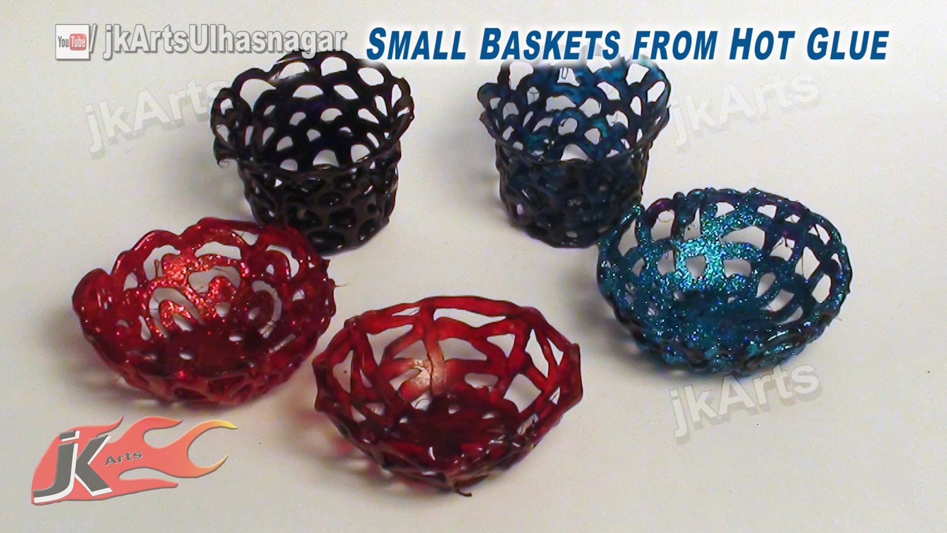 DIY Mini Baskets from Hot Glue | How to make | JK Arts 584